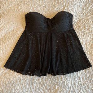 Merona Swim Tankini Lace Top black size M
